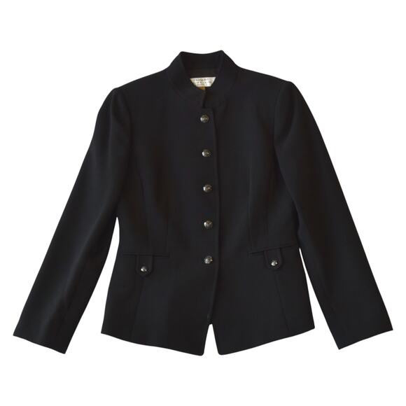 Tahari Black Petite Pantsuit Set Jacket & Pants Size 2P - Picture 2 of 10